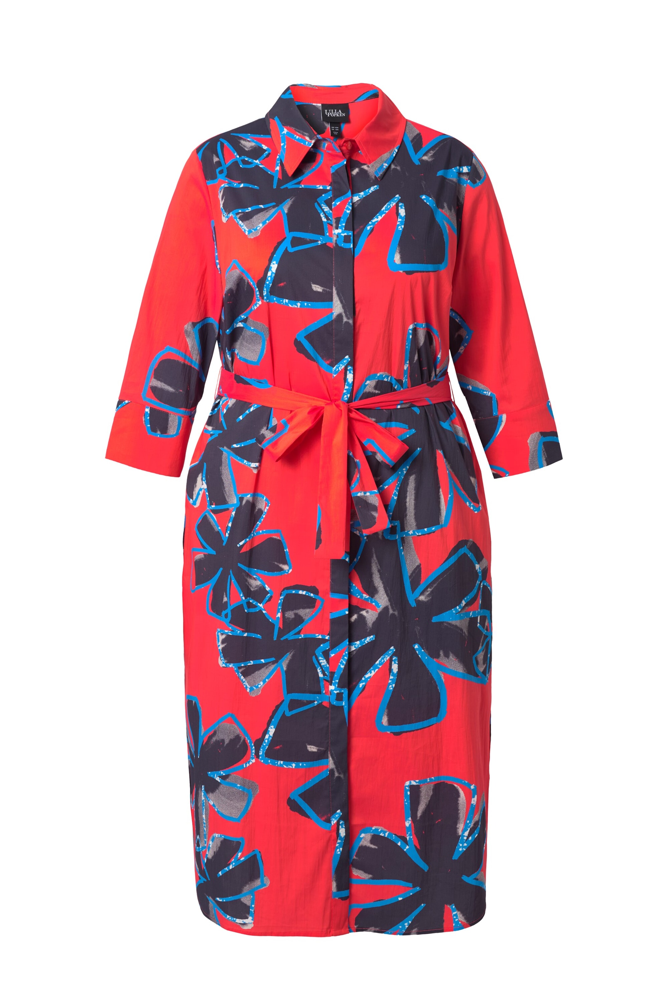 Ulla Popken Shirt dress in Red: front