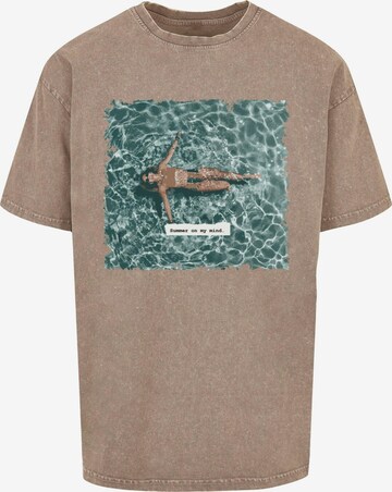 Merchcode T-Shirt 'Summer - On My Mind' in Braun: predná strana