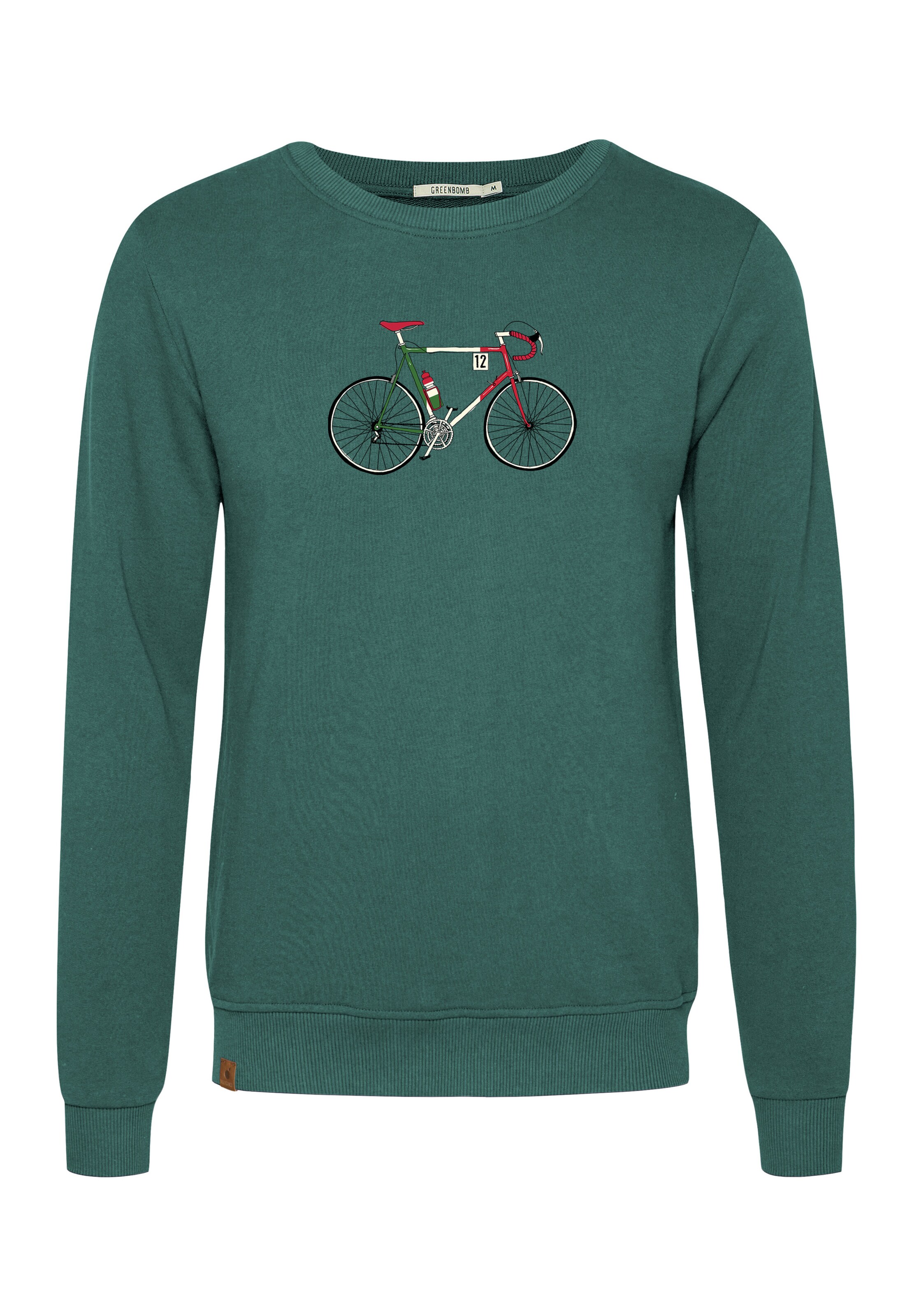 Felpa 'Bike Enzo' di GREENBOMB in verde: frontale