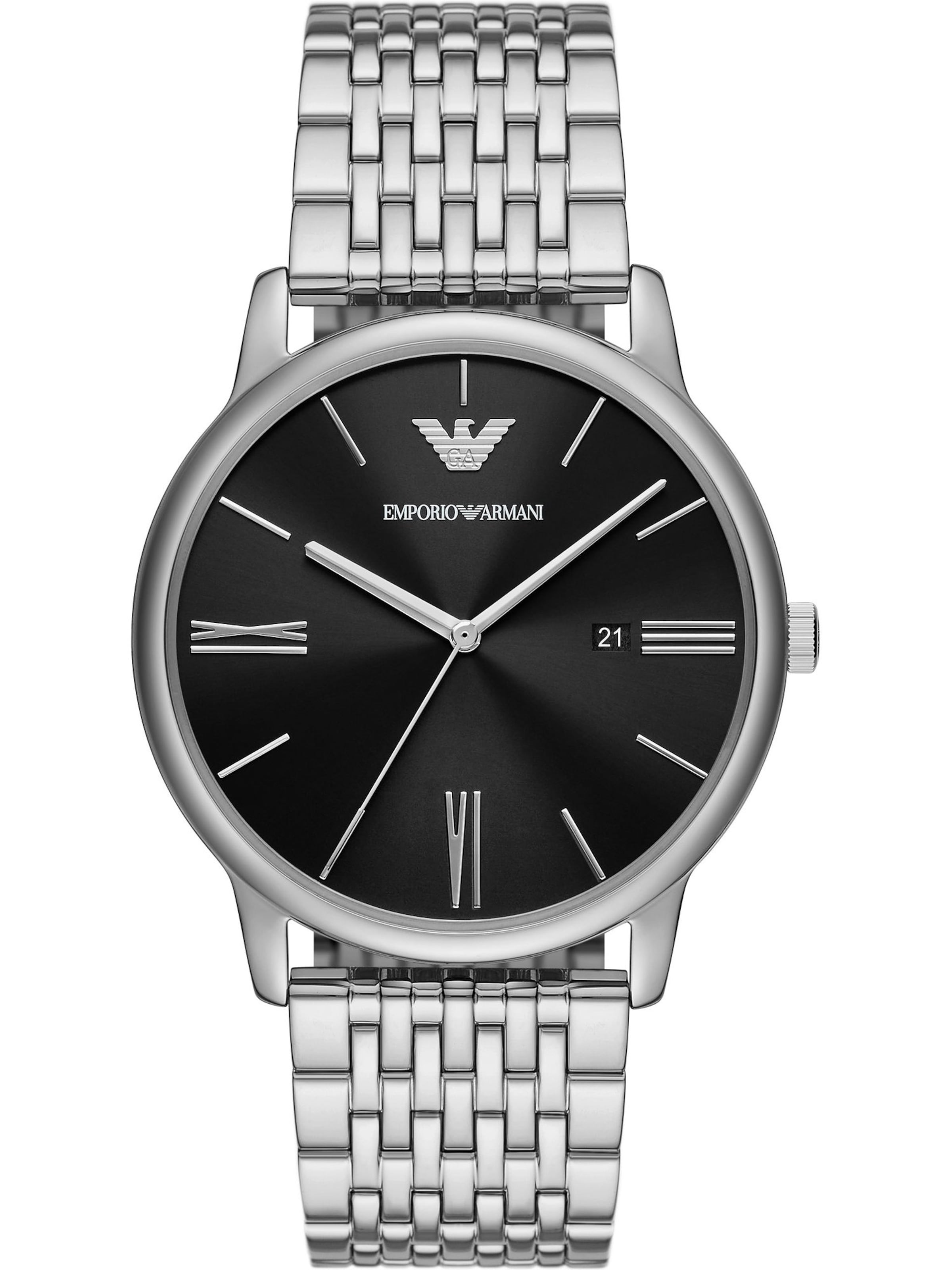 Emporio Armani Uhr in Silber: Vorderseite