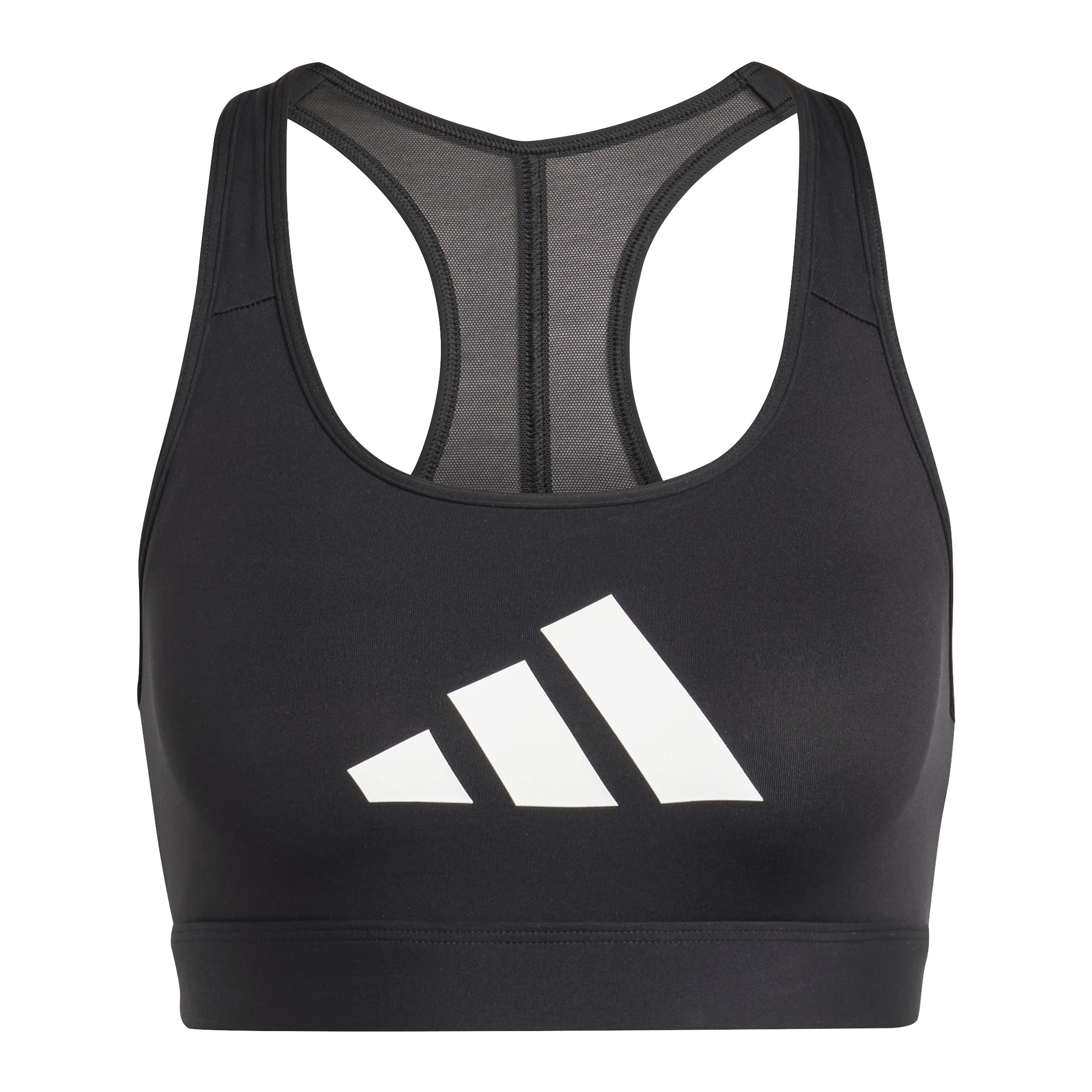 Bustieră Sutien sport 'POWER REACT' de la ADIDAS PERFORMANCE pe negru: față