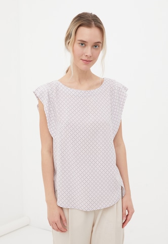 Finn Flare Sommerbluse 'Print' in Rot: Vorderseite
