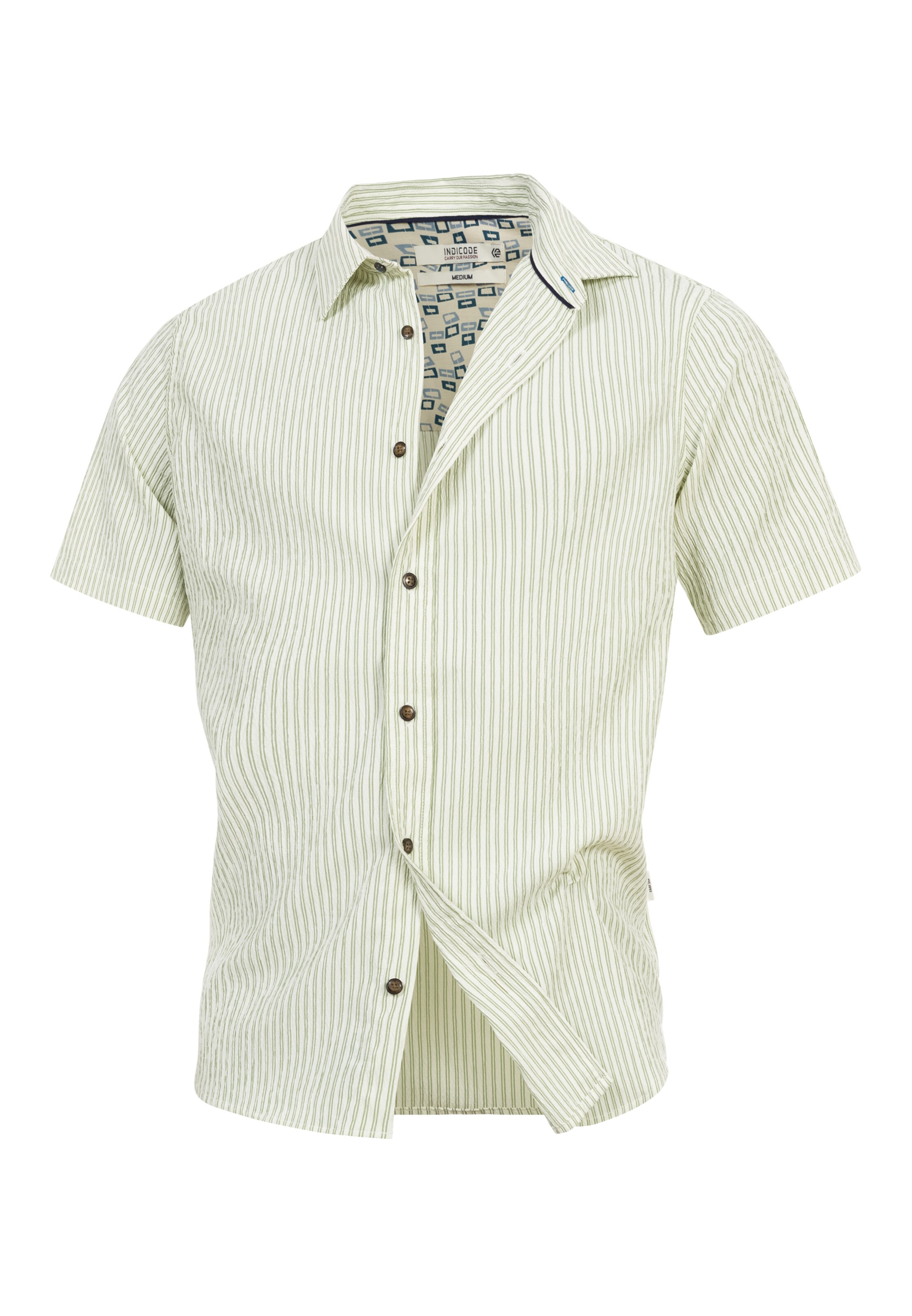 INDICODE JEANS Button Up Shirt ' Bimler ' in Green: front