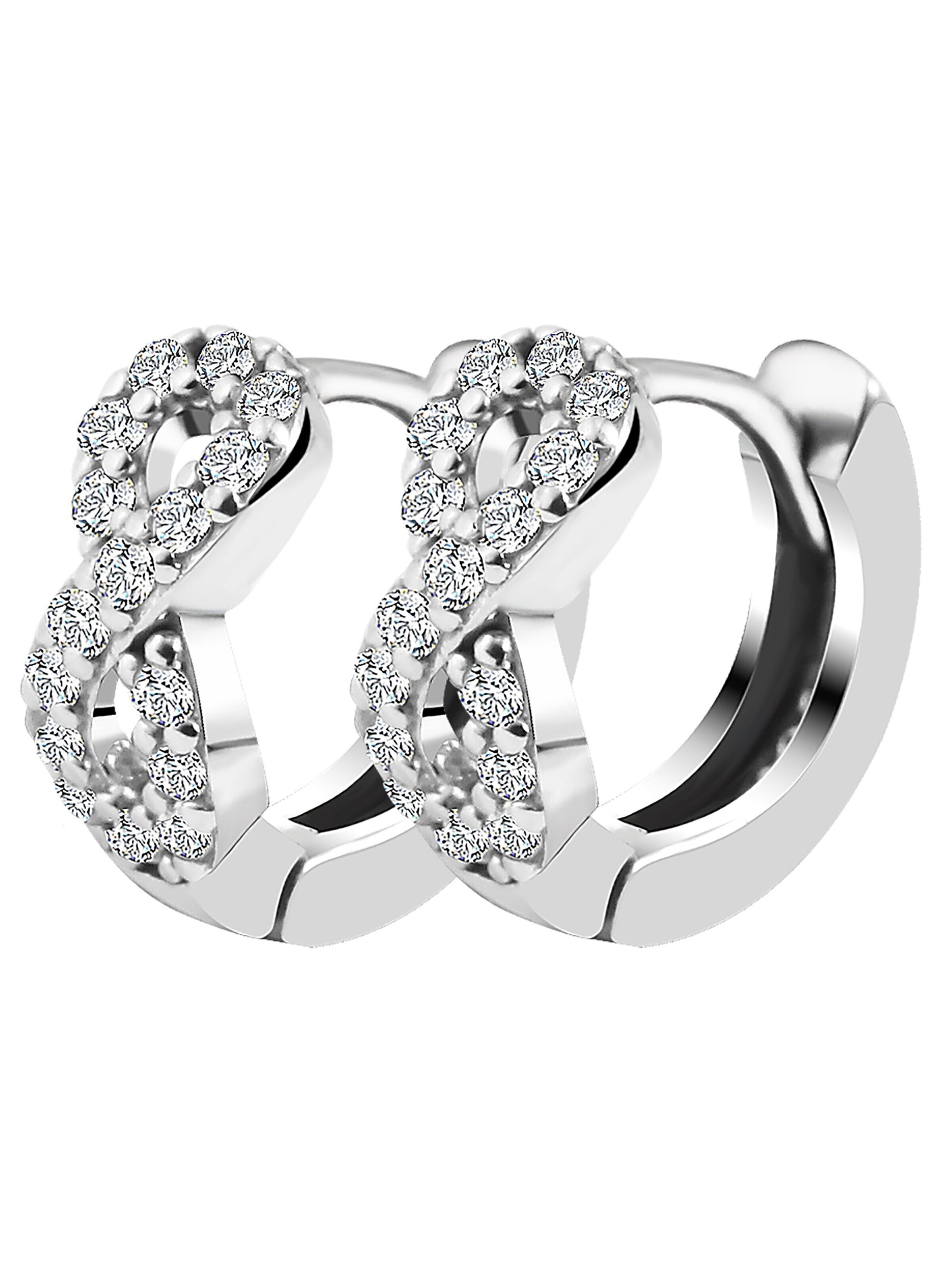 Akzent Earrings '"Adira" aus 925 Sterlingsilber, rhodiniert, langlebig' in Silver