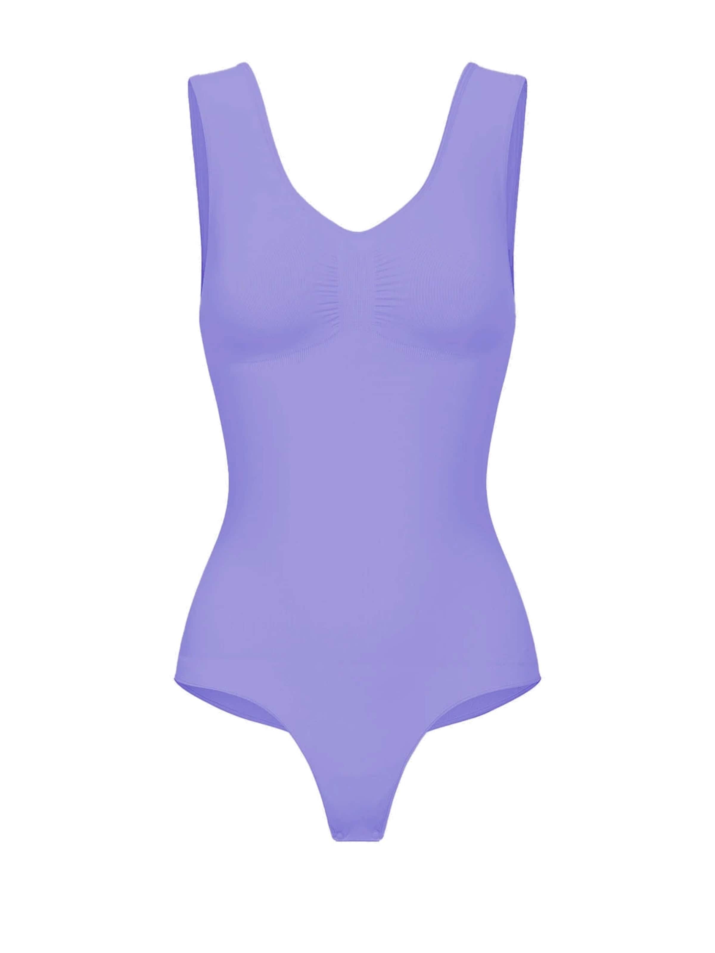 cfab - Body moldeador 'Tank Bodysuit Sculpting Shapewear mit String' en lila: frente