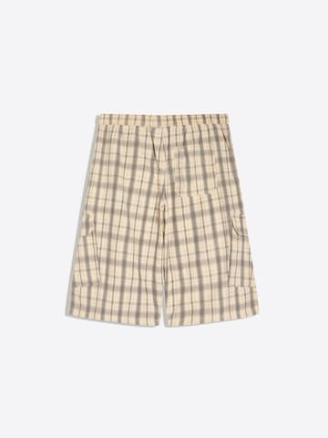 Bershka Zvonové kalhoty Kapsáče – béžová