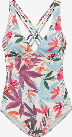 LASCANAJednodijelni kupaći kostim - bijela boja: prednji dio