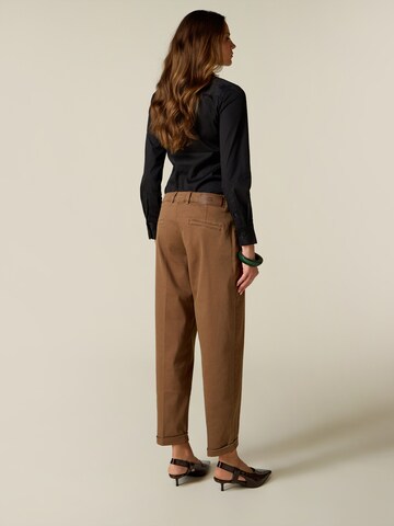 Loosefit Pantaloni di oltre in marrone