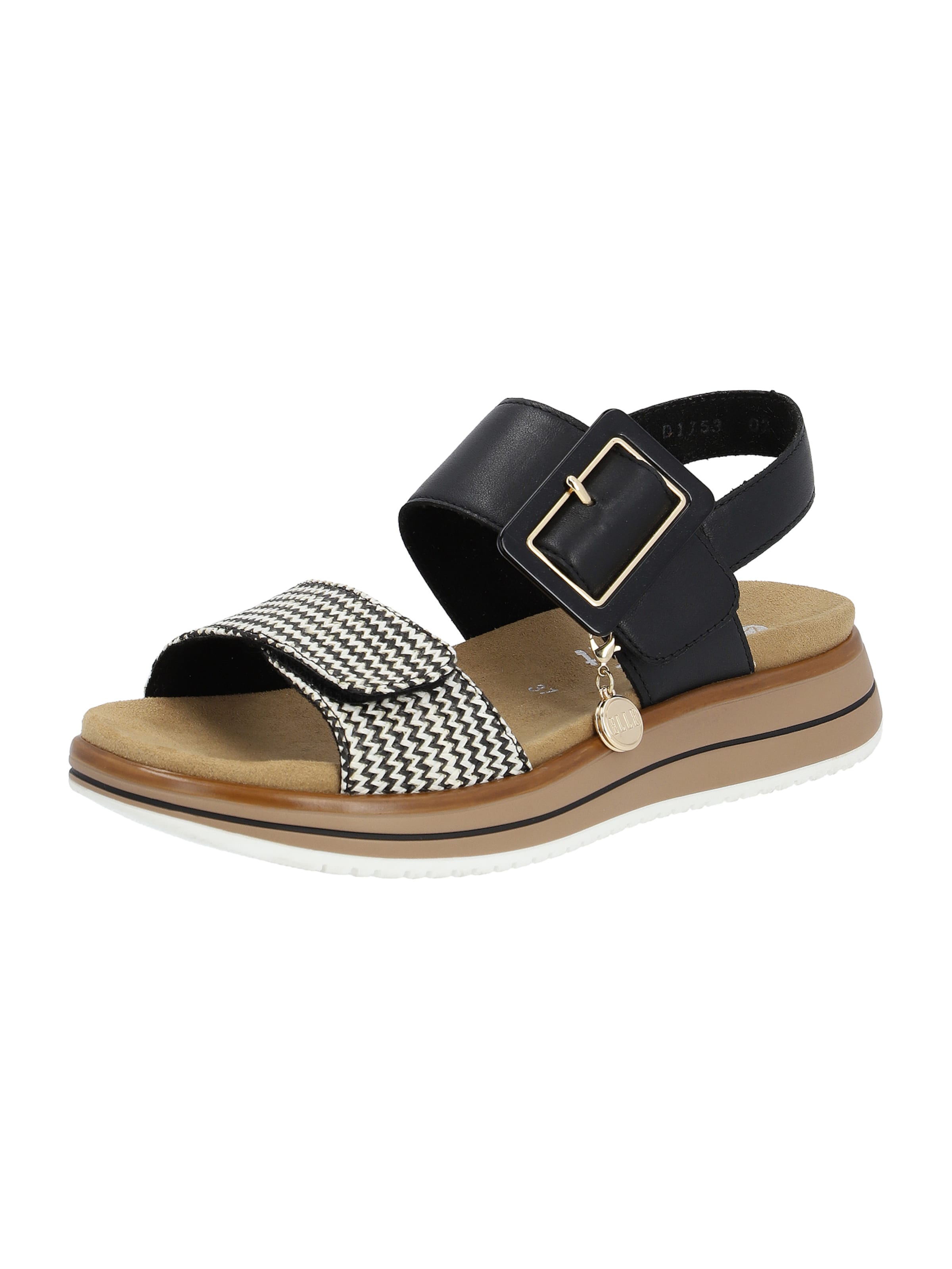 Sandales à lanières REMONTE en noir : devant