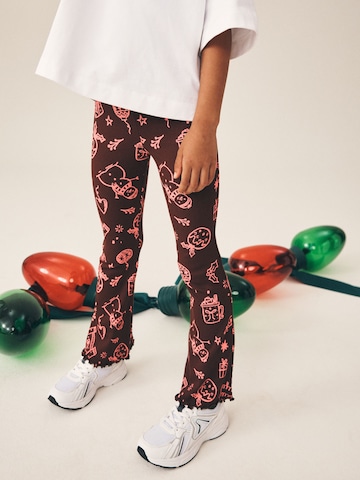 Next - Acampanado Leggings en marrón: frente