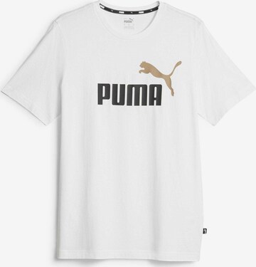 PUMA Performance Shirt 'Essentials' in White: front