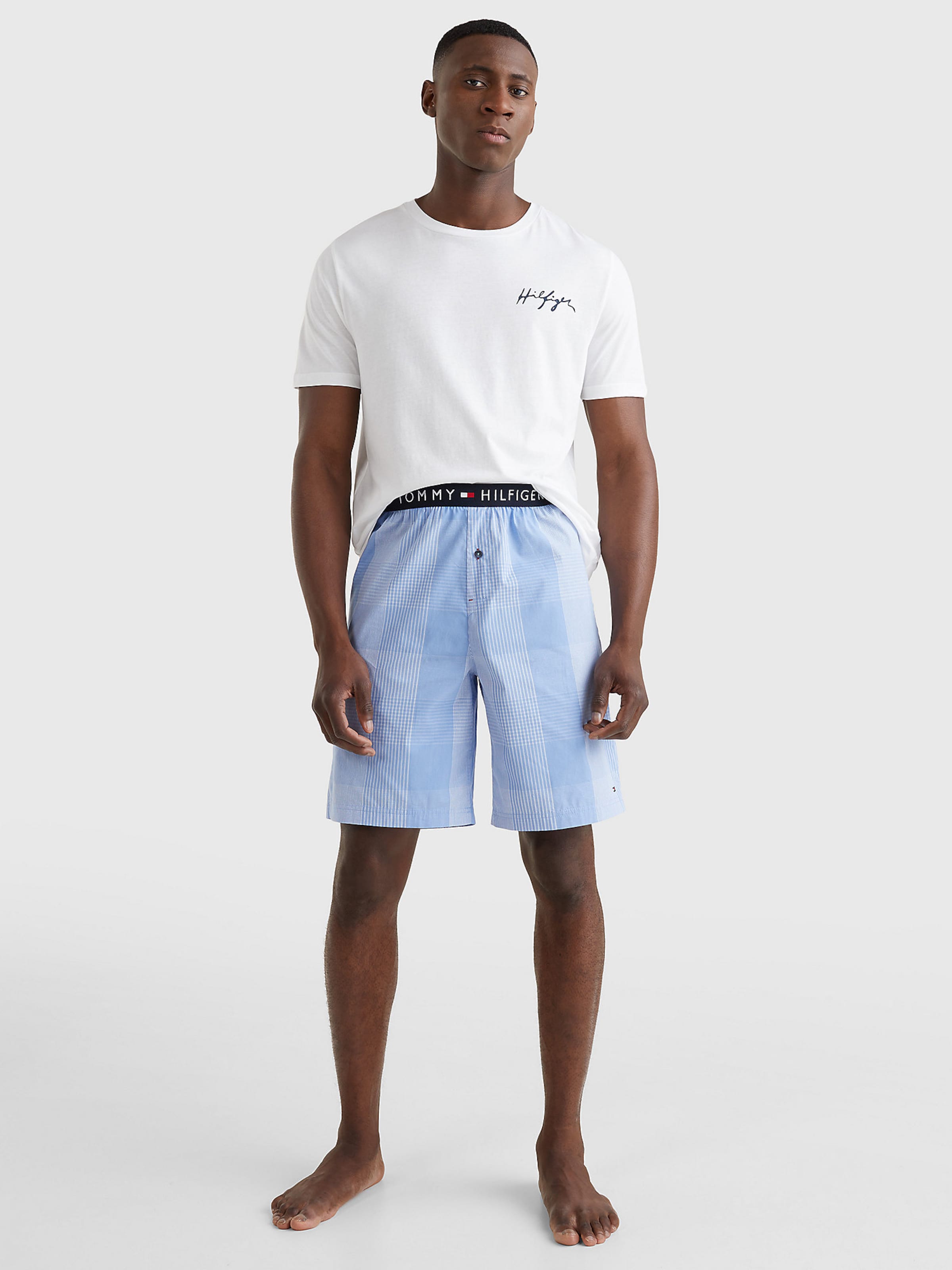 Männer Wäsche TOMMY HILFIGER Pyjamashorts in Nachtblau, Hellblau - RE72188 Männer Wäsche TOMMY HILFIGER Pyjamashorts in Nachtblau, Hellblau - RE72188