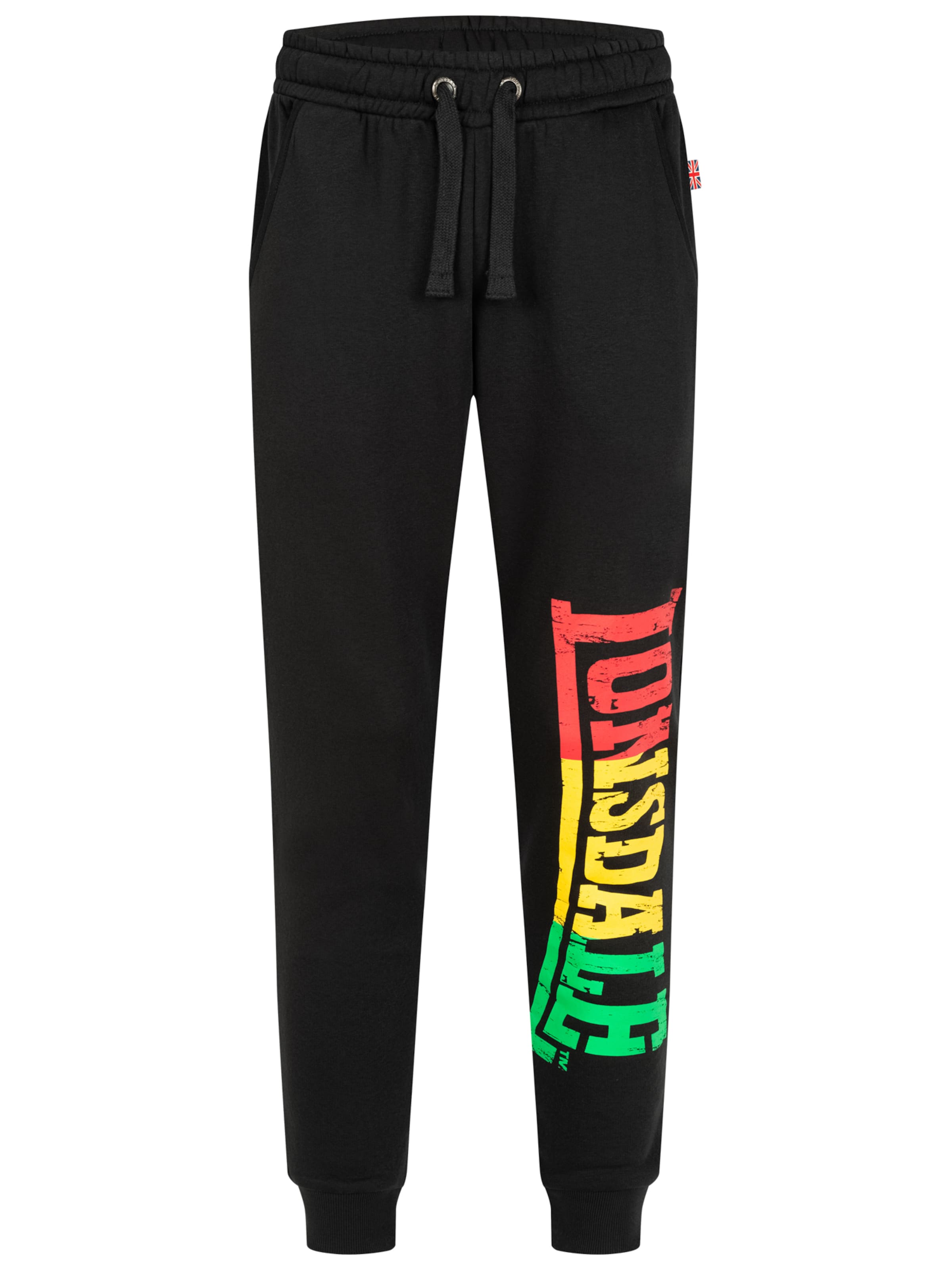 LONSDALE Конический (Tapered) Штаны 'Sounds Two' в Черный: спереди