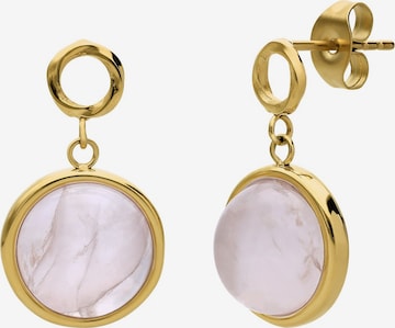 Lucardi Earrings in Gold: front