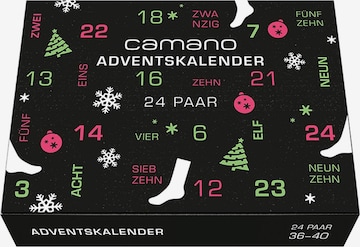 camano Socken 'Adventcalendar' in Mischfarben: predná strana