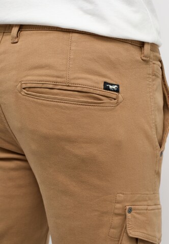 MUSTANG Loose fit Cargo Pants 'Style BeFlex' in Brown