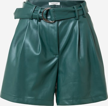 NAF NAF Loosefit Kalhoty se sklady v pase – zelená: přední strana