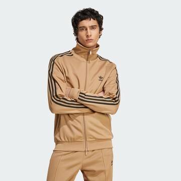 Veste de survêtement 'Adicolor Classics Beckenbauer' ADIDAS ORIGINALS en marron : devant
