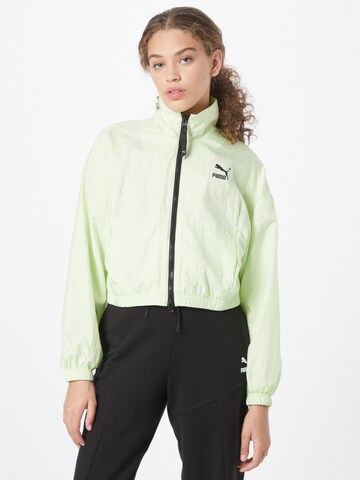 PUMA Athletic Jacket 'Dare To' in Green: front
