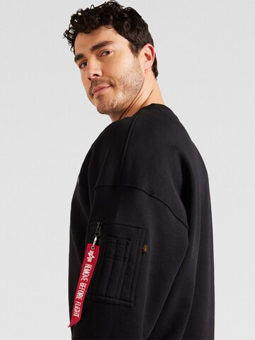 Felpa 'Essentials' di ALPHA INDUSTRIES in nero