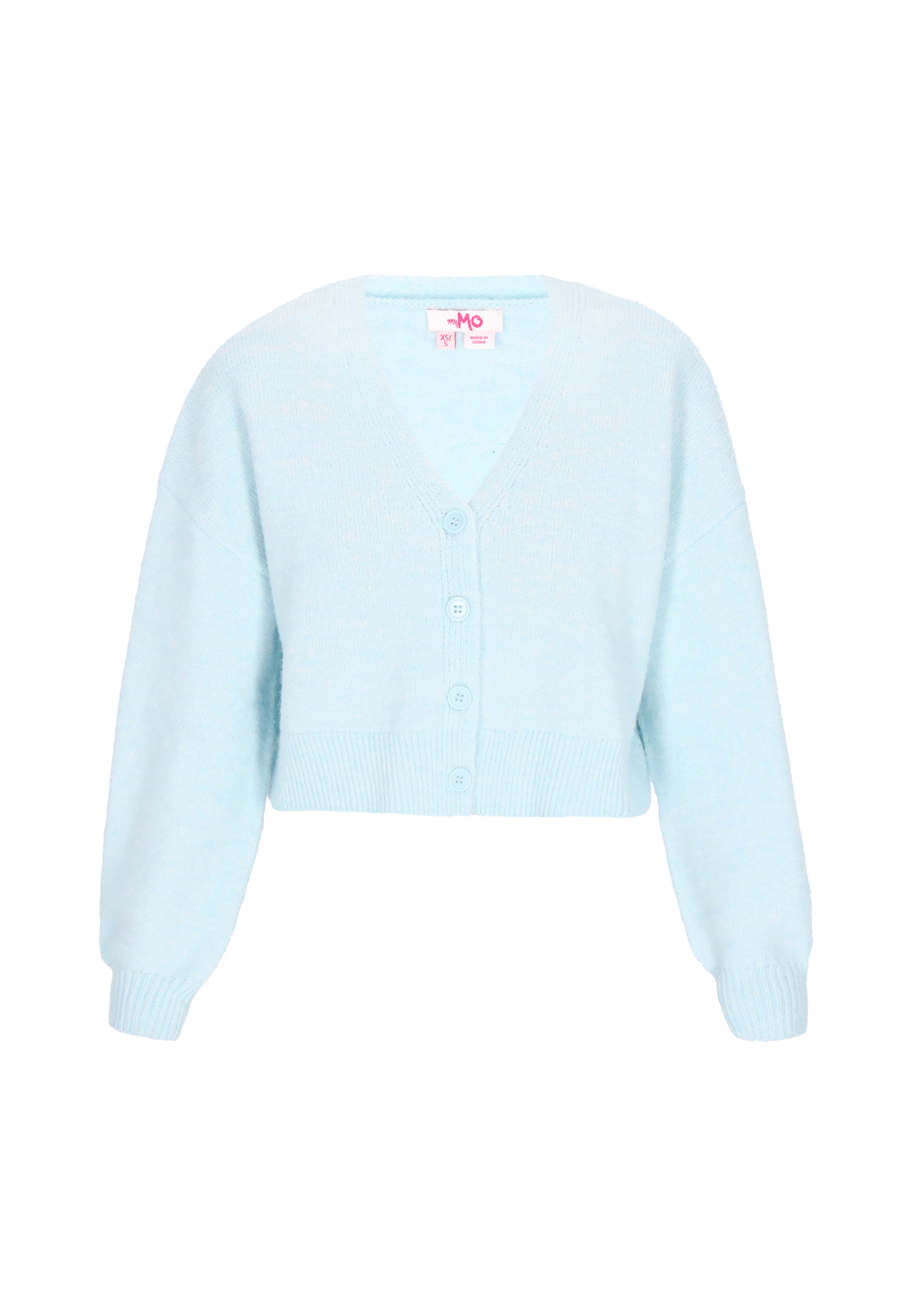 MYMO Gebreid vest 'Young Fashion' in Blauw: voorkant