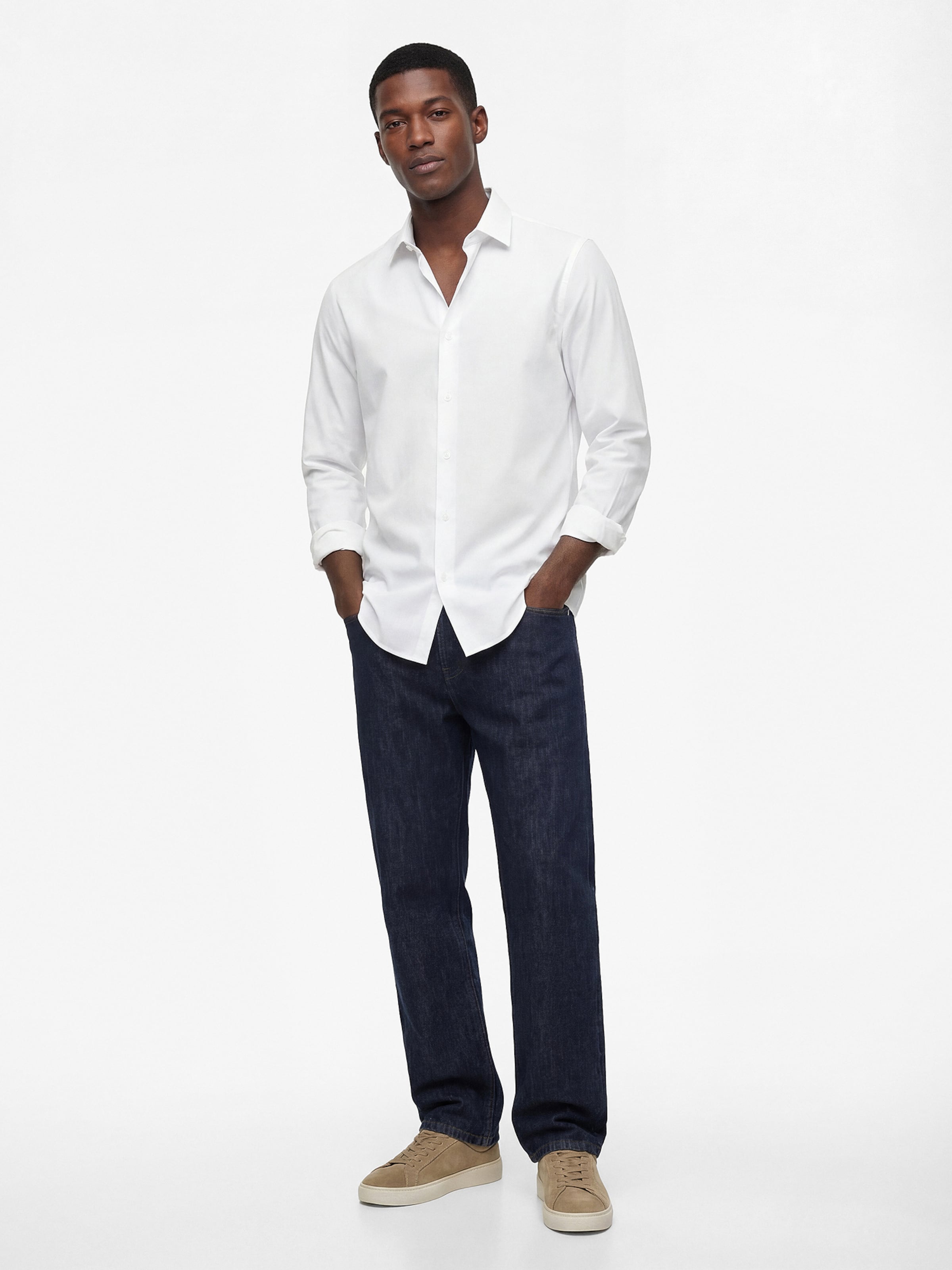 Koton Regular fit Business shirt in White: front