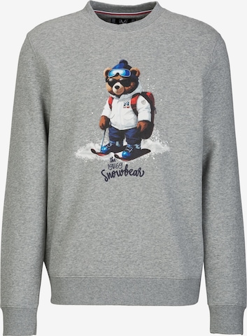 19V69 ITALIA Bluzka sportowa 'Nico Snowbear' w kolorze szary: przód