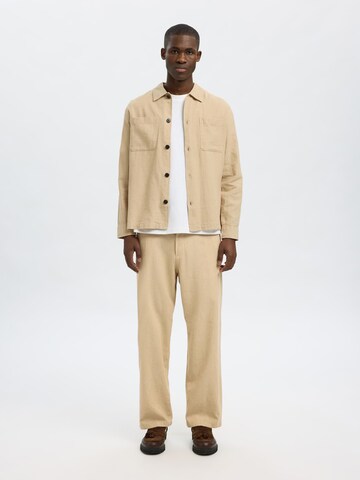SELECTED HOMME Comfort fit Overhemd in Bruin