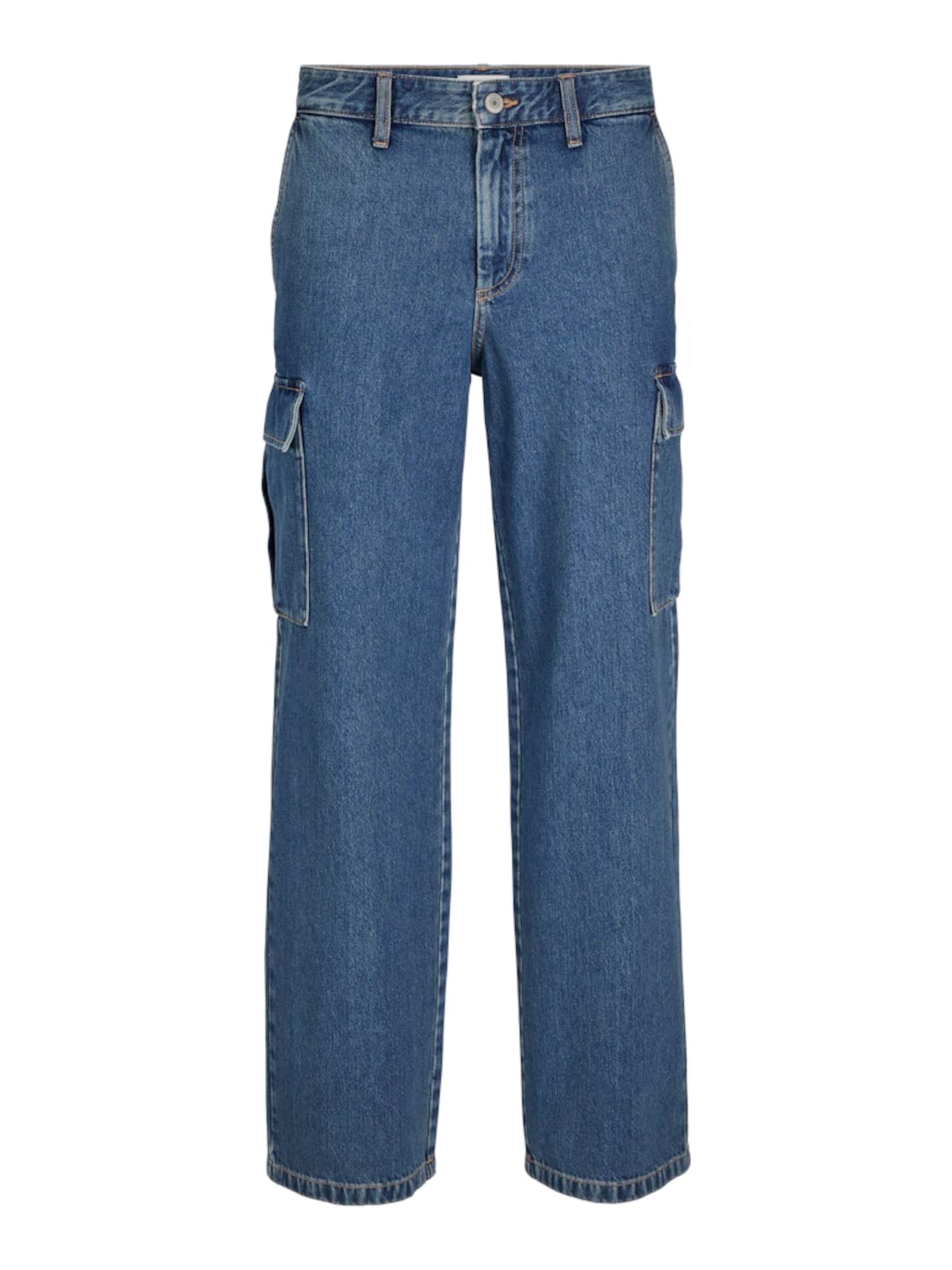 JACK & JONES Baggy Rifľové kapsáče 'JJIBILL' - Modrá: predná strana