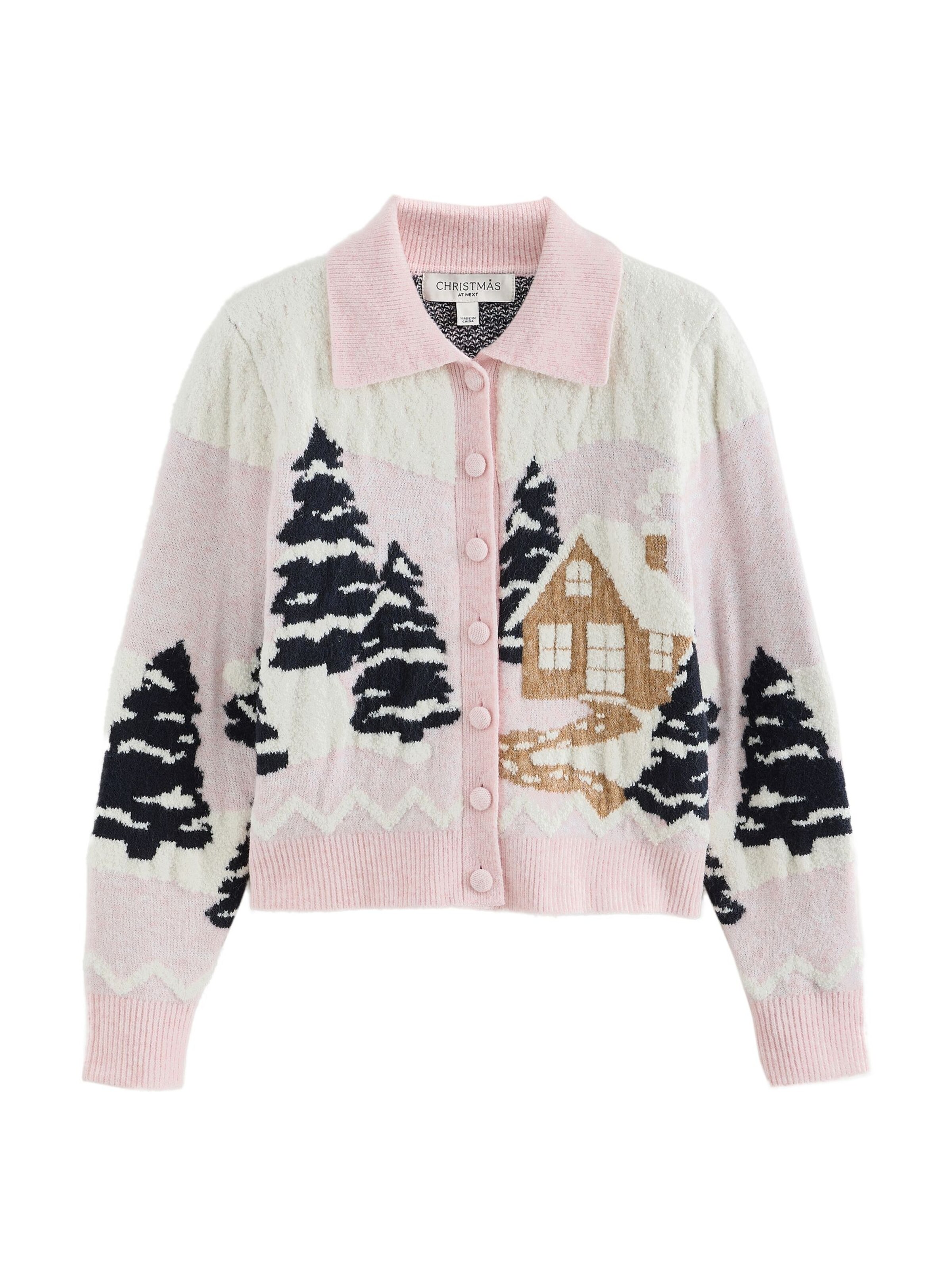 Next Strickjacke in Pink: Vorderseite