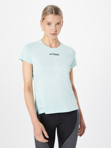 ADIDAS TERREX Funktionsshirt 'Agravic' in Blau: Vorderseite