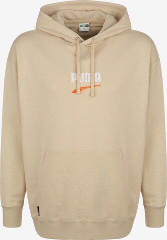 PUMA Sweatshirt 'Downtown' in Beige: predná strana