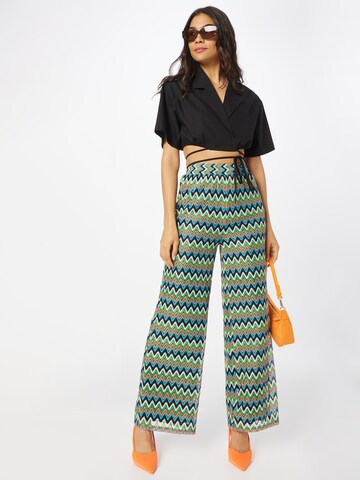 Wide Leg Pantalon Warehouse en mélange de couleurs