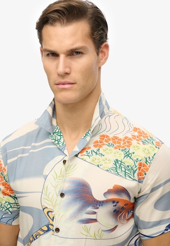 Superdry Regular fit Overhemd 'Hawaii' in Beige