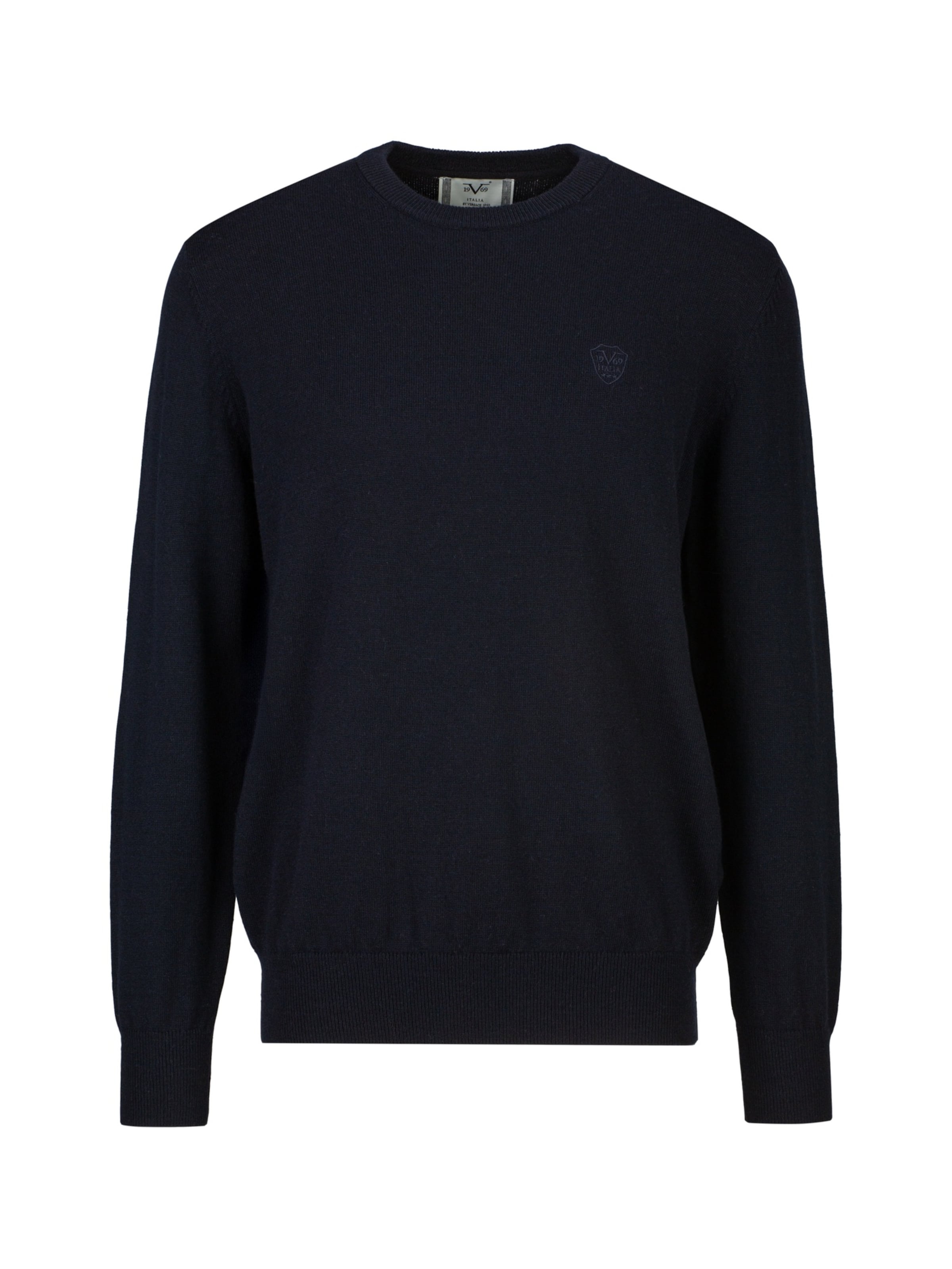 19V69 ITALIA Pullover 'Clint Embro' in Blau: Vorderseite