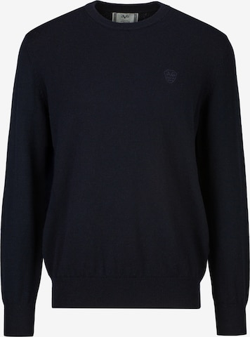 19V69 ITALIA Pullover 'Clint Embro' in Blau: Vorderseite