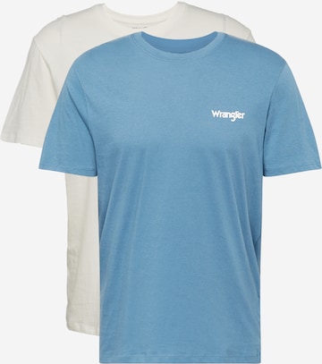 WRANGLER Shirt '2PACK SIGN OFF TEE' in Blue: front