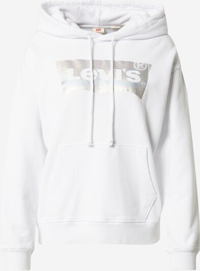LEVI'S ® Sweatshirt 'Graphic Standard Hoodie' in de kleur Zilver / Wit, Productweergave