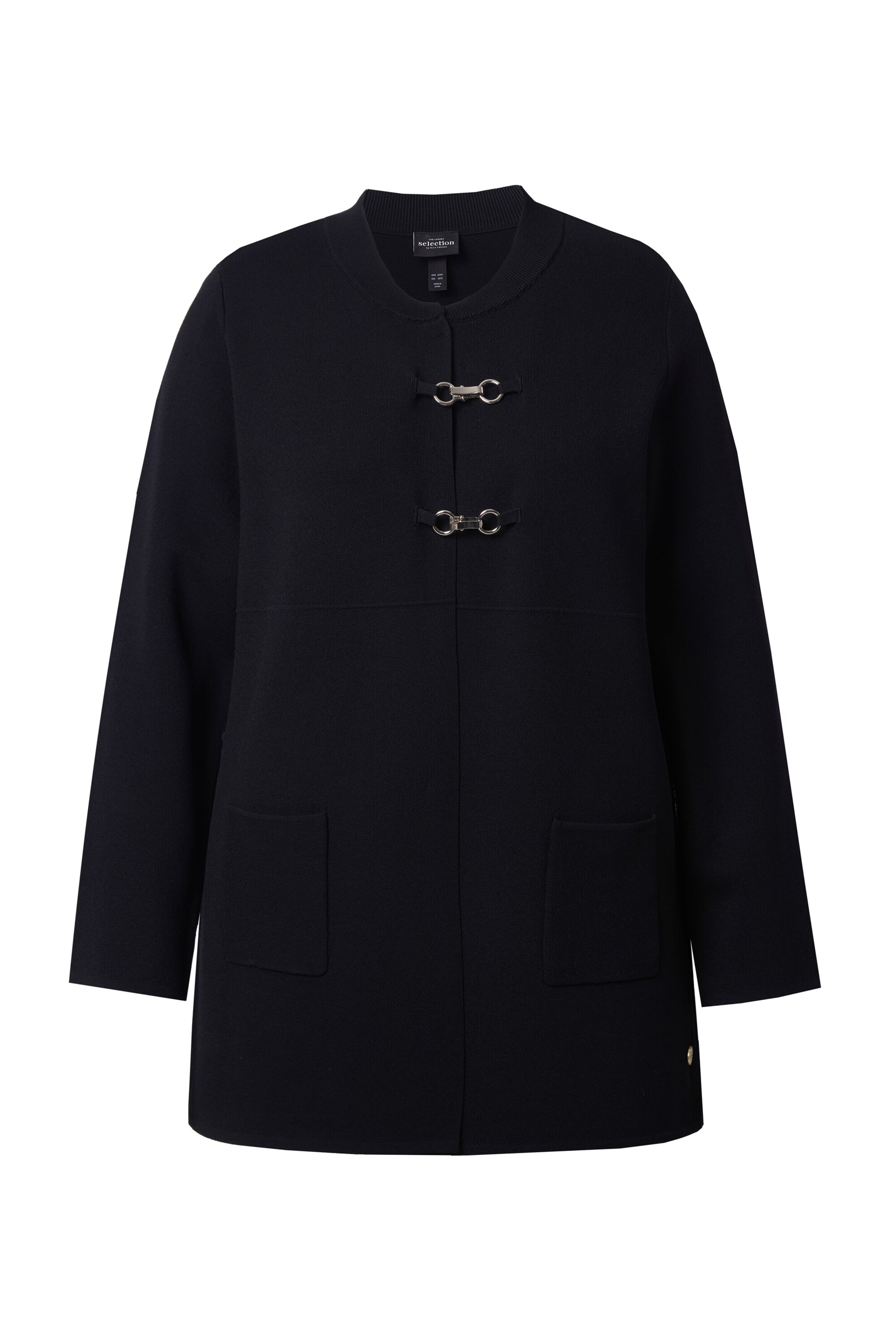 Ulla Popken Strickjacke in Schwarz: Vorderseite