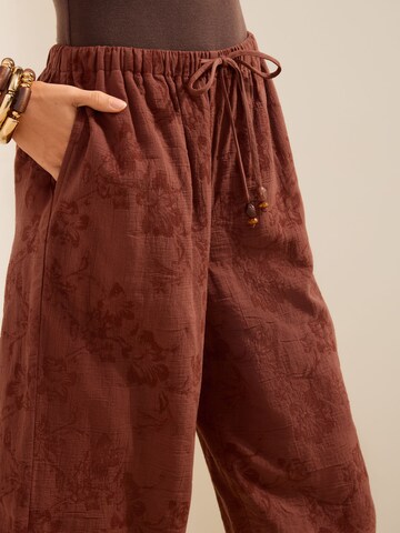 Wide Leg Pantalon Friends Like These en marron