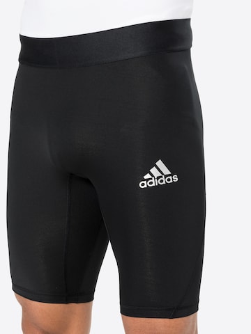 Skinny Sous-vêtements de sport 'AlphaSkin' ADIDAS SPORTSWEAR en noir : devant