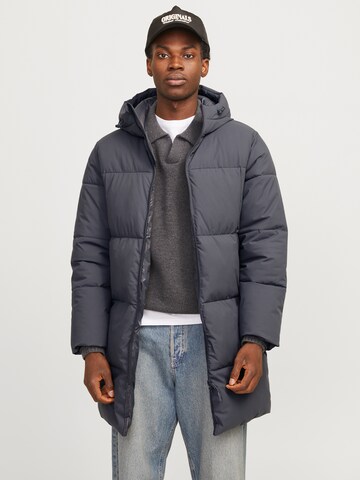 JACK & JONES Зимняя куртка 'JORVesterbro' в Серый: спереди