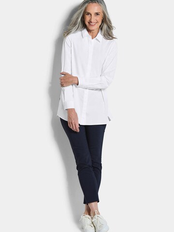 Goldner Blouse in Wit