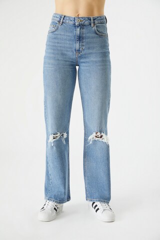 PIECES Wide Leg Jeans 'Holly' in Blau: predná strana