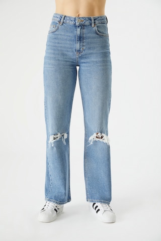 PIECES Wide leg Jeans 'Holly' in Blue: front