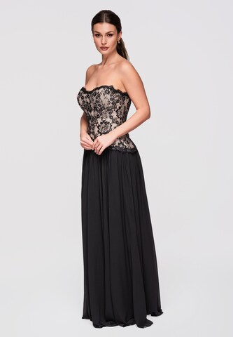 Ombre Abendkleid in Schwarz
