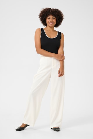 Cream Wide Leg Bukser 'Cocamia' i hvid