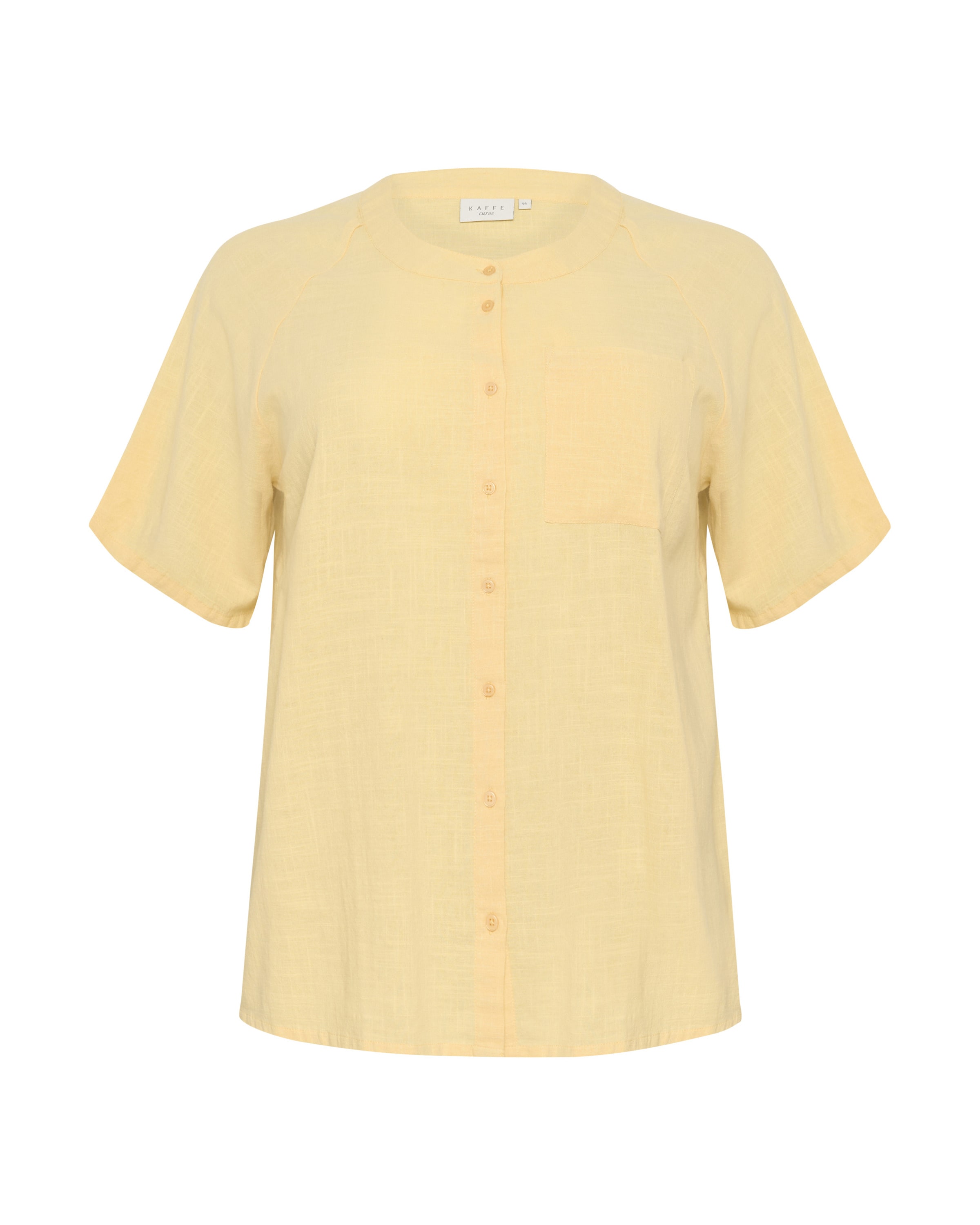 KAFFE CURVE Bluse 'KCPaula' in Gelb: Vorderseite