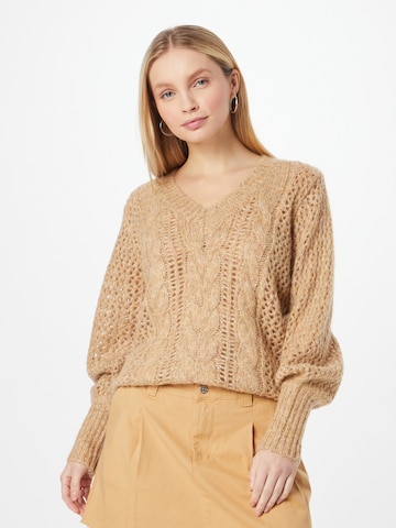 MOS MOSH Sweater in Brown: front