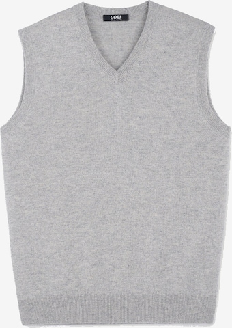 GOBI Cashmere Weste 'Men's Essential V-Neck Cashmere Vest' in Grau: Vorderseite